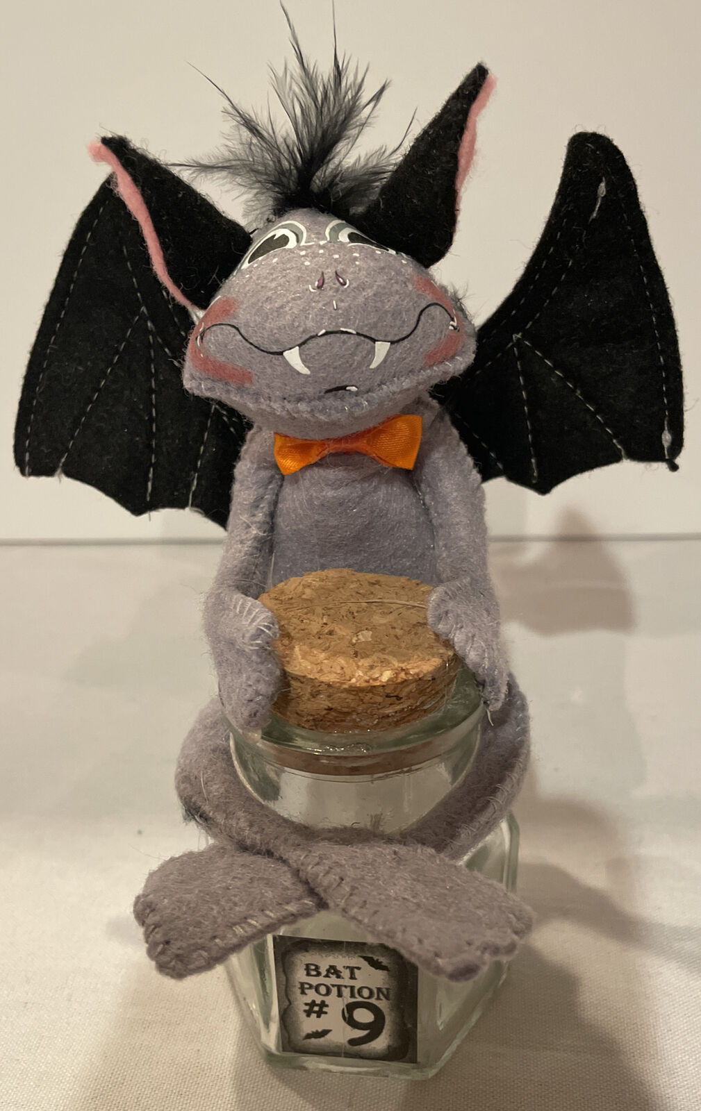 Annalee Halloween Bat Sitting On Bottle “bat Potion # 9 “ 2012 Figure